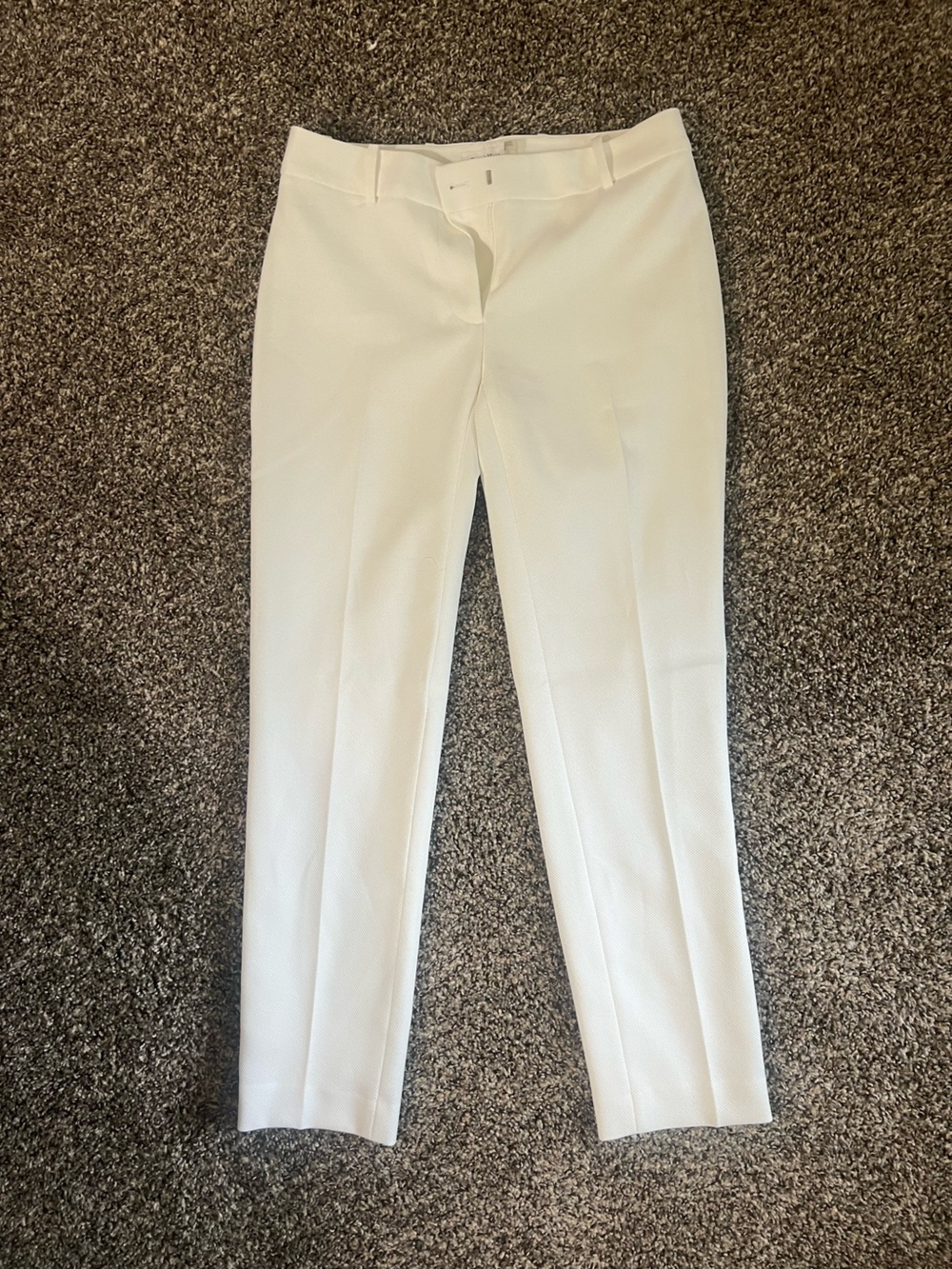 Calvin Klein White Slim Fit Dress Pants